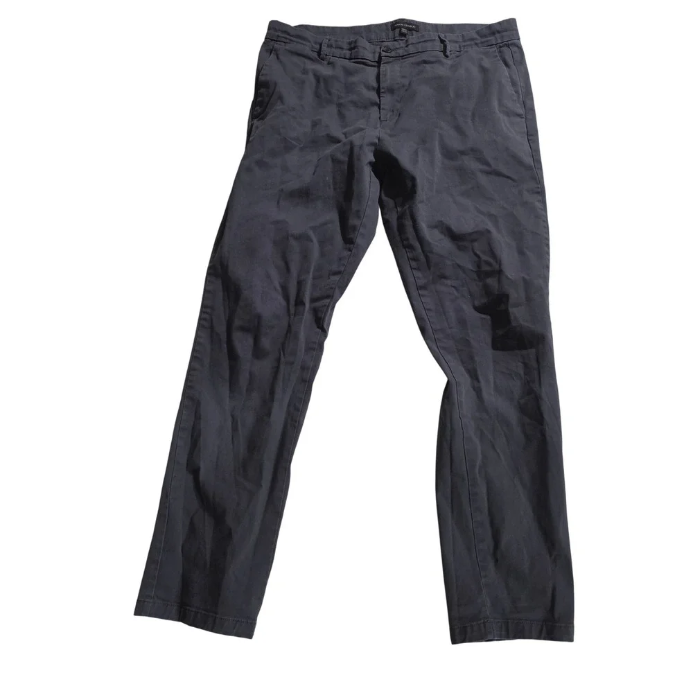 Banana Republic Fulton Skinny Chino Pants Mens 38x34 Charcoal Gray Stretch